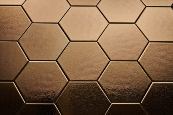 Sample Hexagon Goud 15x17